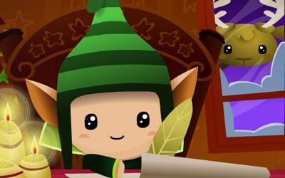 Ecard Elf Christmas greeting