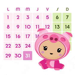 Kawaii Piggy Calendar